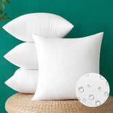 MIULEE front view of 18x18 waterproof pillow inserts showing clean shape and fit