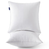 MIULEE front view of two 20x20 pillow inserts showing packaging and neat edges