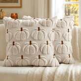 MIULEE front view of pumpkin pillow cover, adds cozy autumn warmth