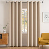 MIULEE front panel beige 52x84 showing clean hang and privacy benefit