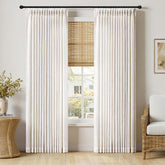 MIULEE front view of two natural panels showing tailored privacy and style