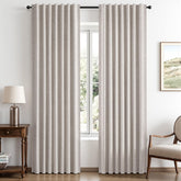 MIULEE front view ivory panels showing full blackout and elegant drape