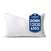 MIULEE front view of 12x20 pillow insert showing plump shape and ready-to-use benefit
