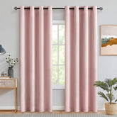 MIULEE front view of light pink curtains showing full-length elegance and privacy benefit