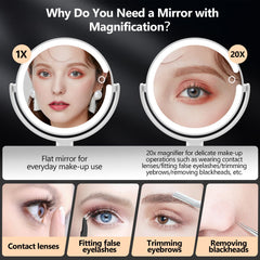 MIYADIVA LED ring and edge detail delivering bright, shadow-free makeup light