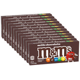 M&M'S front box view showing colorful branding and portioned pack benefit