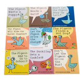 Generic mo willems pigeon set front cover shows all nine books and entices readers