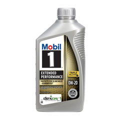 Mobil 1 being poured into engine demonstrating easy pour and protection