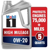 Mobil 1 front label showing product name and benefits