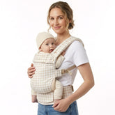 MOCKPOSE front view of carrier showing ergonomic seat and waist support for comfort