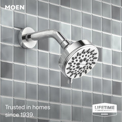 Moen Ignite side profile highlighting compact shape and benefit: easy installation