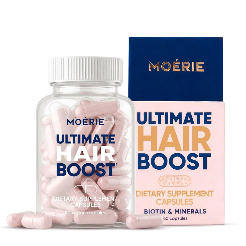 Moerie front packaging showing bottle and label benefits