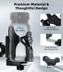 MoKo handlebar clamp with anti-slip pad for stable, wobble-free mounting