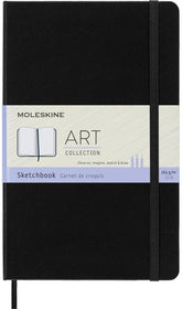 Moleskine front hardcover view showing durable protection and stylish black finish
