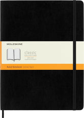 Moleskine soft cover front view showing durable black finish and portability