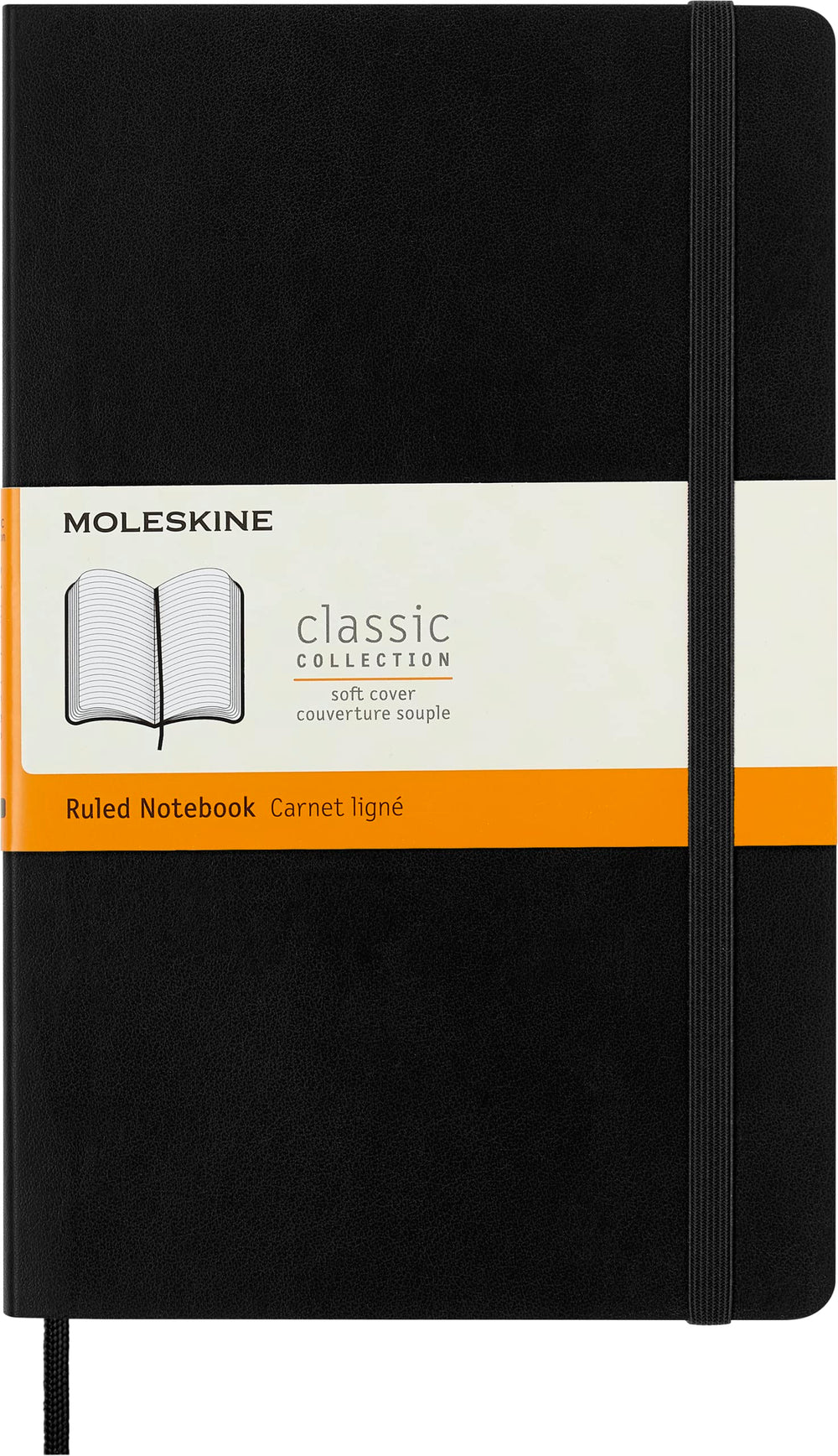 Moleskine soft cover large front view showing compact professional design and portability