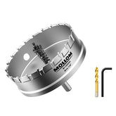 Mollom front packaging showing 105mm hole saw and components with durable build benefit