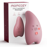 Momcozy A1Pro front view showing cozy red unit and ergonomic shape for comfort