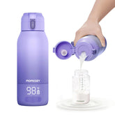 Momcozy front profile showing compact warmer and benefits of portability
