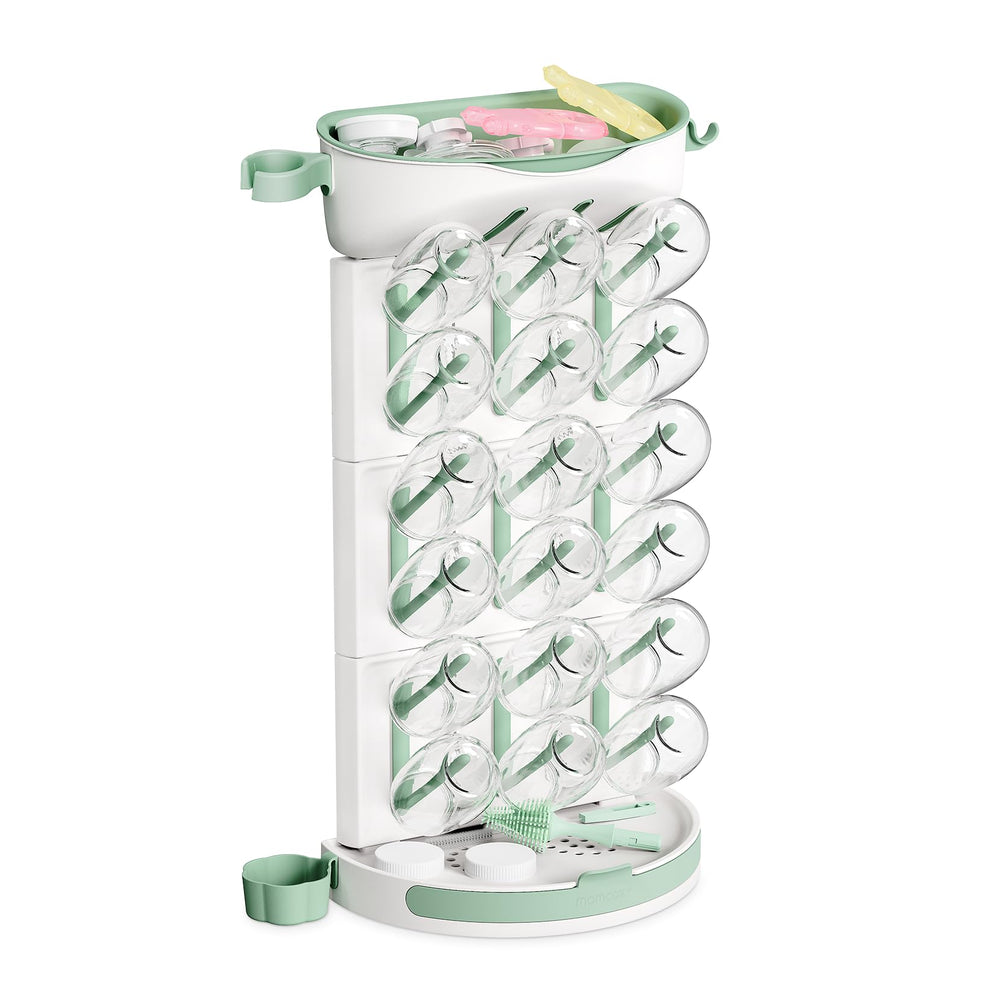Momcozy front view assembled rack showing vertical layout and compact footprint
