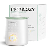Momcozy front view of bottle warmer showing compact design and easy access