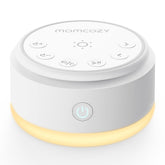 Momcozy front view of sound machine showing compact design and easy access controls for nurseries
