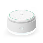Momcozy front view of sound machine showing controls and compact design for easy use