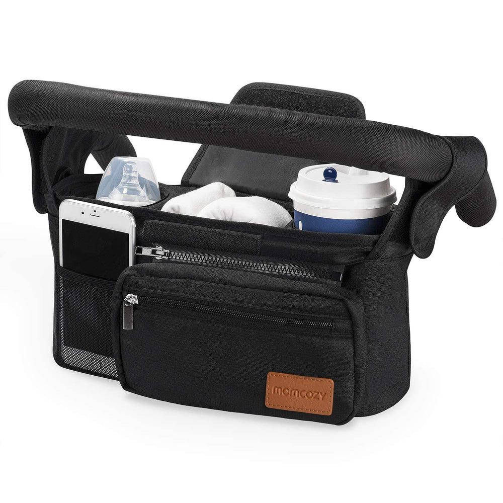 Momcozy front view of organizer showing pockets and structured shape for quick reachability
