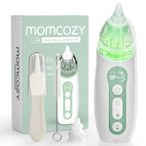 Momcozy front view with case showing compact design and portability benefit