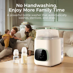 Momcozy KleanPal Pro open interior with bottles loaded for quick, organized cleaning