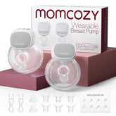 Momcozy S9 Pro front view gray two-pack showing compact design and portability