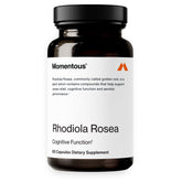 Momentous front packaging showing Rhodiola supplement and benefits