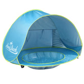 Monobeach front view tent showing full shade and easy setup benefit