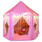Monobeach tent front view showing castle shape and private play benefit