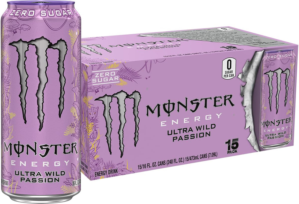 Monster Ultra Wild Passion front can showing vibrant label and flavor benefit