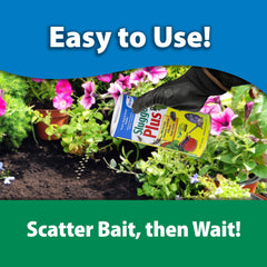 Monterey granules scattered around vegetable bed protecting plants from pests