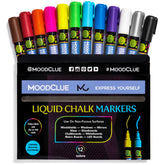 MoodClue front packaging showing vibrant 12-color set and benefits