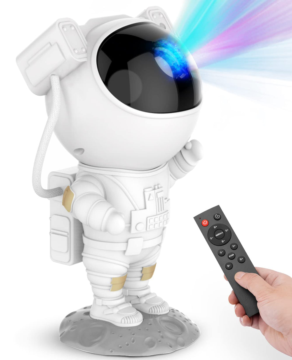 Mooyran astronaut front view showing projector and decorative look for cozy rooms