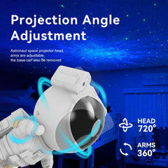 Mooyran ceiling projection of nebula and green stars creating calming ambiance