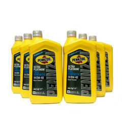 Mopar Penzoil Ultra Platinum 0W-40 7 quart front packaging showing label and brand benefits
