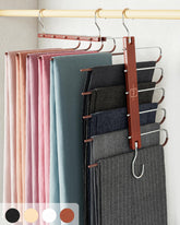 MORALVE front view of 2-pack beechwood hangers showing neat hanging benefit
