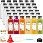 Moretoes front view of 42 clear 16oz bottles showing kit completeness and storage convenience