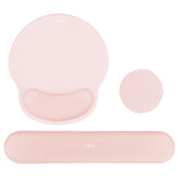 MOSISO chalk pink front packaging showing full wrist rest set and benefits
