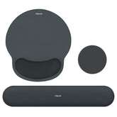 MOSISO front view of wrist rest set showing compact ergonomic layout and comfort