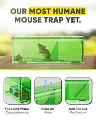 Motel Mouse close-up of release lever showing no-touch release benefit