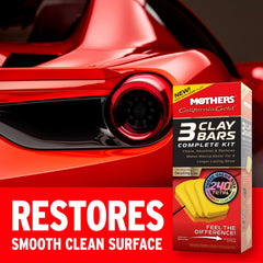 Mothers clay bar close-up texture showing pliability for safe removal