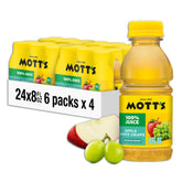 Mott's front packaging showing 24 bottles and brand trust
