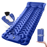 MOXILS front view of inflated pad showing full sleeping area benefit of comfort