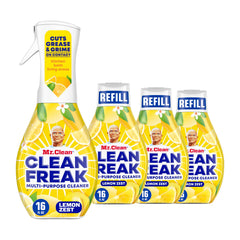 Mr. Clean front packaging showing kit and lemon scent for quick, effective cleaning