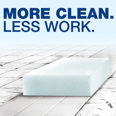 Mr.Clean erasing wall scuff marks leaving surface cleaner and smoother